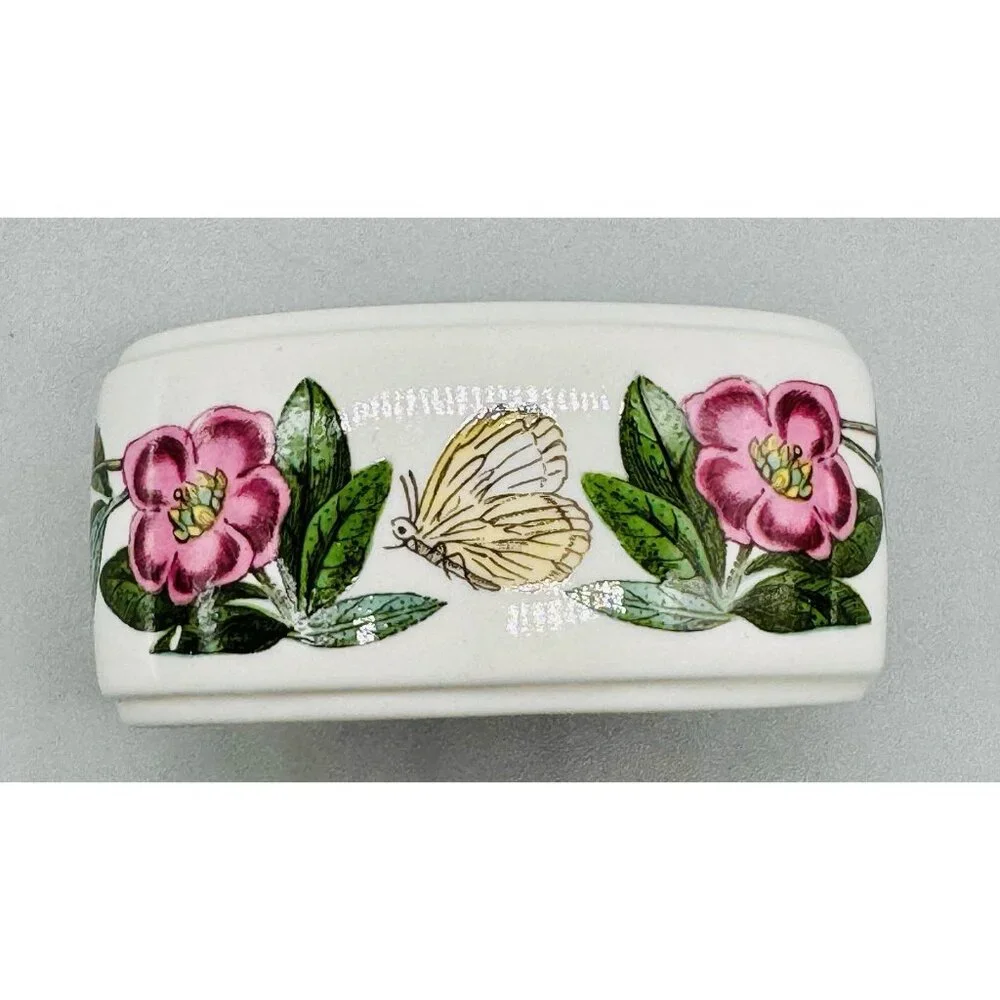 Portmeirion Botanic Garden Napkin Ring Rhododendron Flower Butterfly Replacement